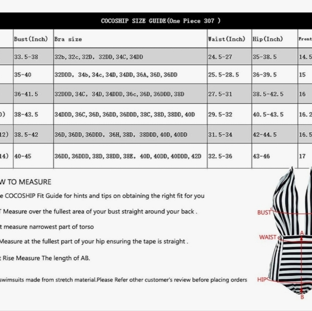 🎊HP🎊 NWOT COCOSHIP STRIPE PIN-UP GIRL HALTER ONE PIECE SWIMSUIT - Picture 8 of 8